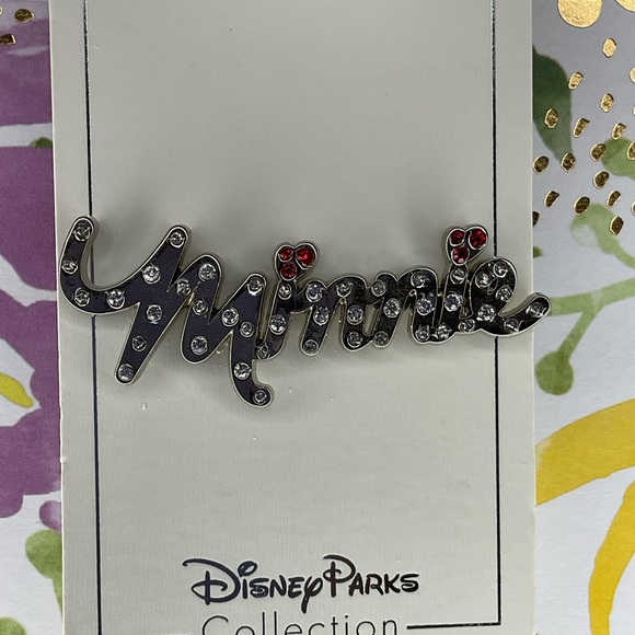 Minnie Mouse's Name with Jewels Disney Parks Pin - Picture 2 of 3